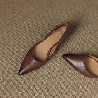 Andrée | Ballerines en Cuir Véritable
