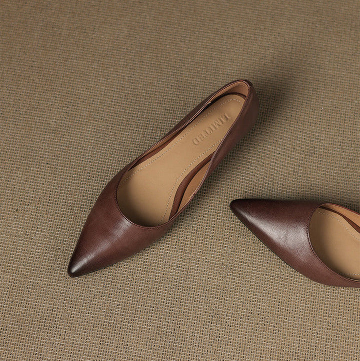 Andrée | Ballerines en Cuir Véritable