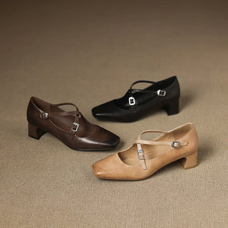 Béatrice | Leder Kitten Heels