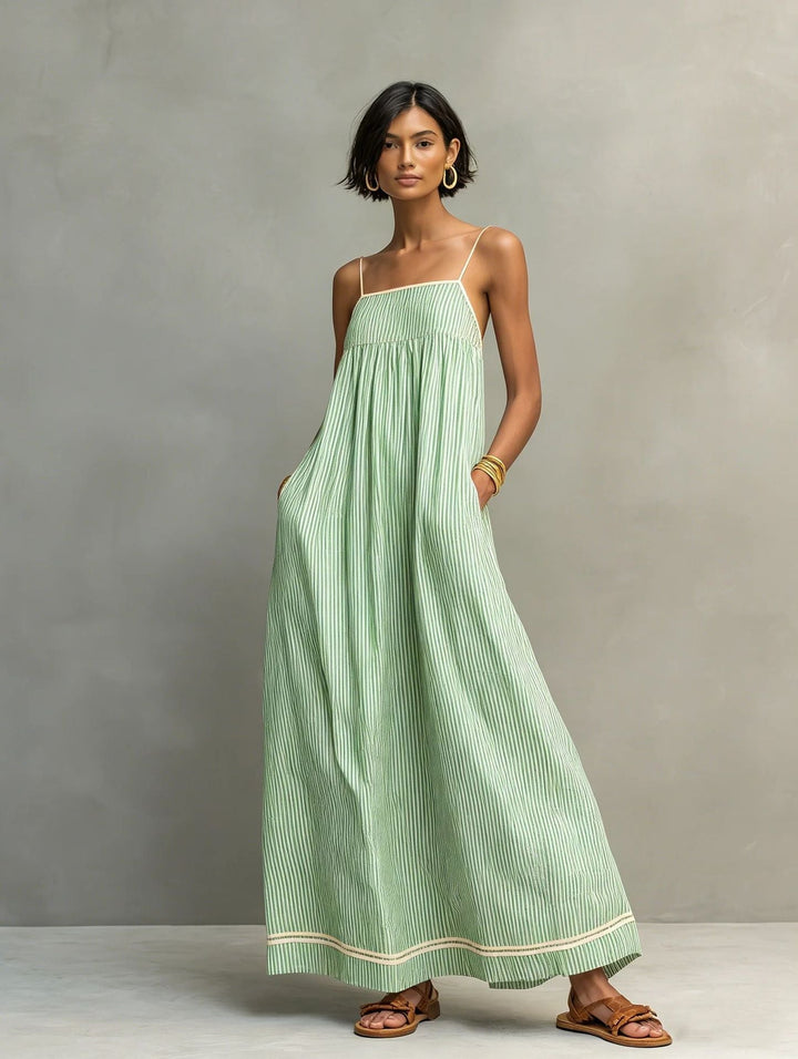 Amanda | Robe Longue Élégante Sans Manches