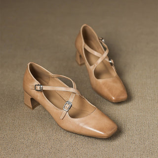 Béatrice | Leder Kitten Heels