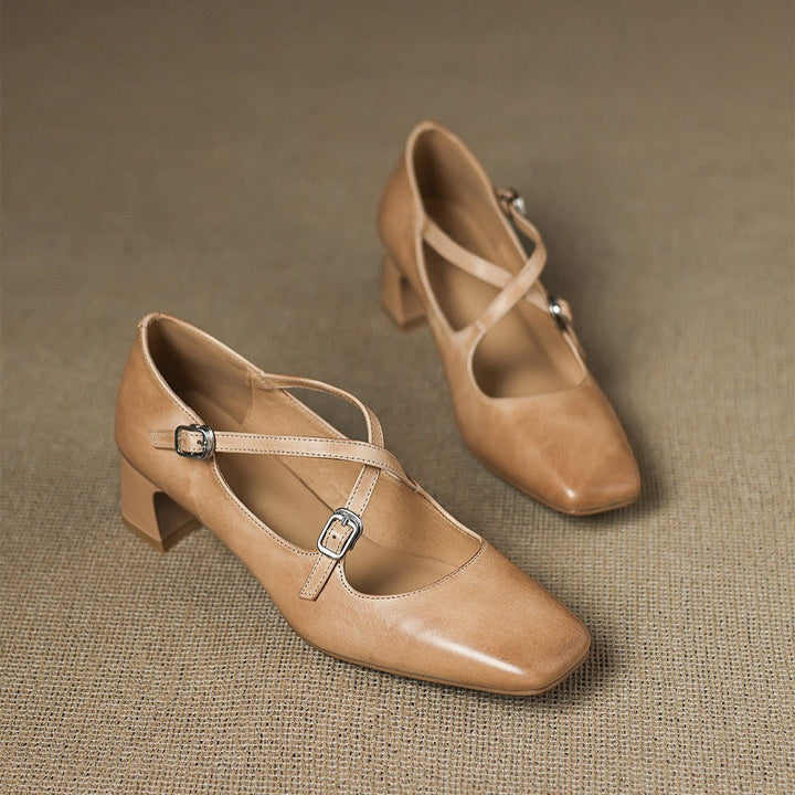Béatrice | Leder Kitten Heels