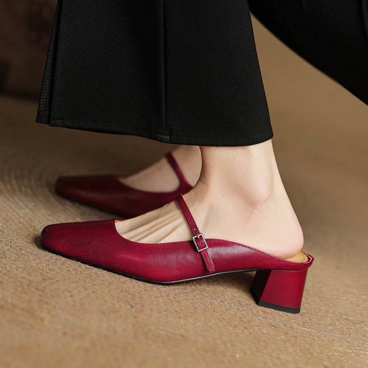 Aimée | Pantolettes en cuir