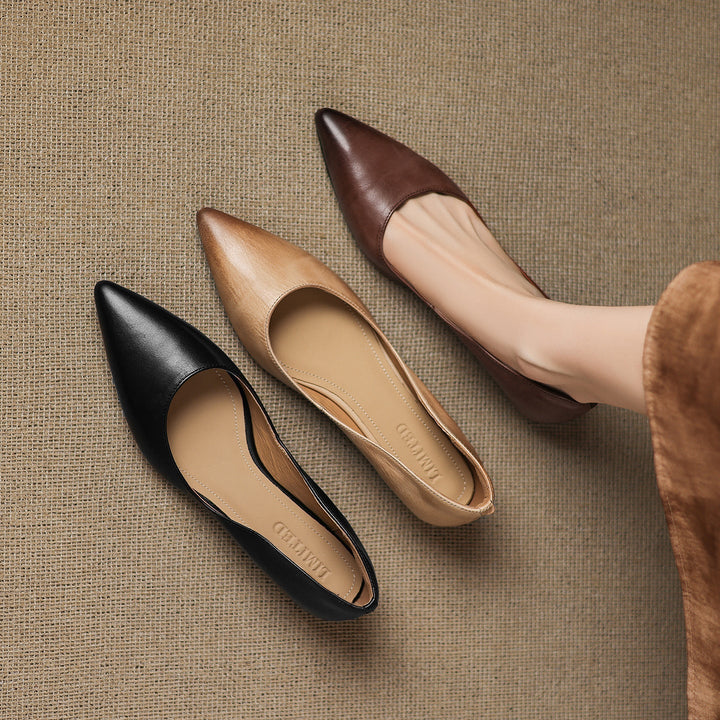 Andrée | Ballerines en Cuir Véritable