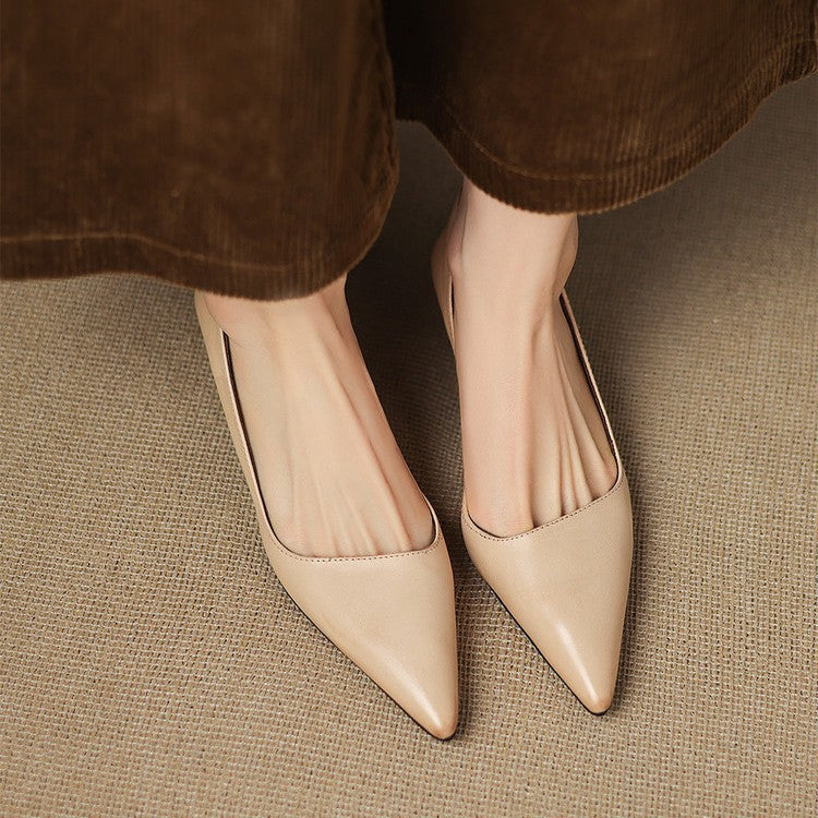 Arlette | Cuir Escarpins à Talon Kitten