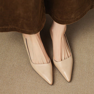 Arlette | Cuir Escarpins à Talon Kitten