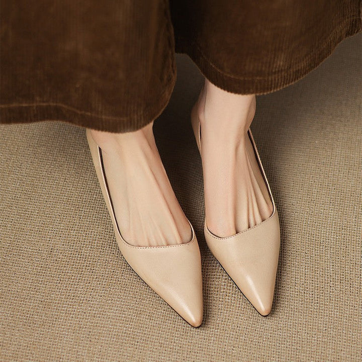 Arlette | Cuir Escarpins à Talon Kitten