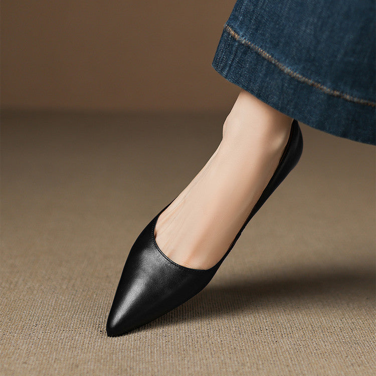 Andrée | Ballerines en Cuir Véritable