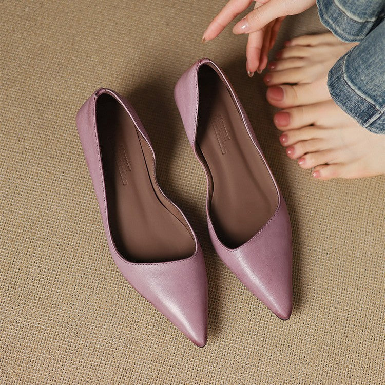 Arlette | Cuir Escarpins à Talon Kitten