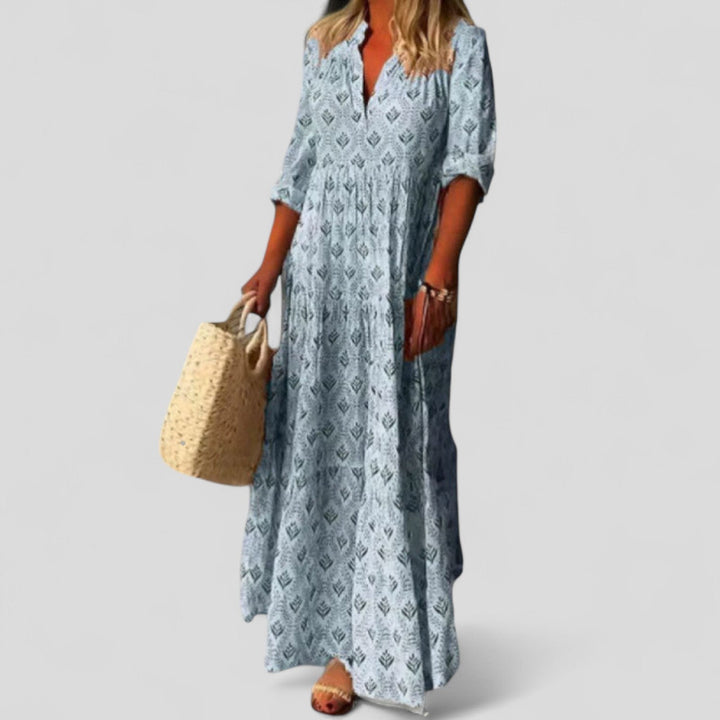 Marcilia | Robe maxi élégante à motif ethnique