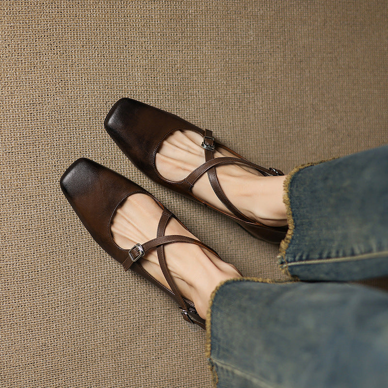 Béatrice | Leder Kitten Heels