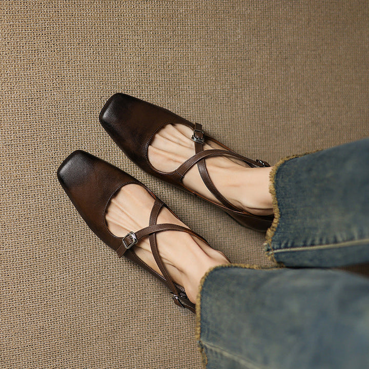 Béatrice | Leder Kitten Heels