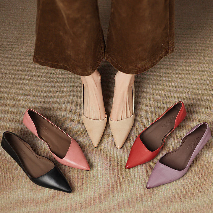 Arlette | Cuir Escarpins à Talon Kitten