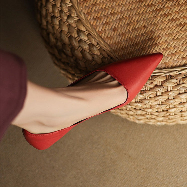 Arlette | Cuir Escarpins à Talon Kitten