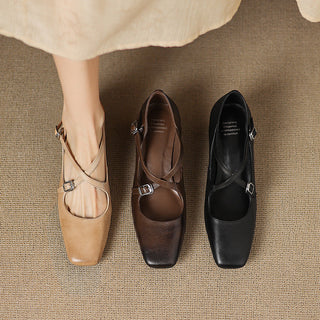 Béatrice | Leder Kitten Heels