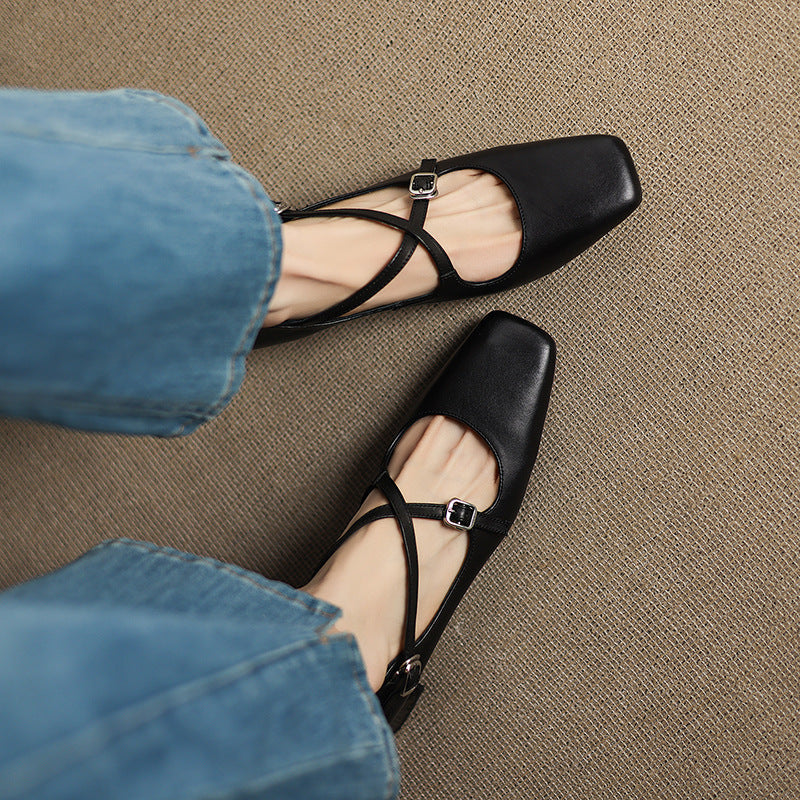 Béatrice | Leder Kitten Heels