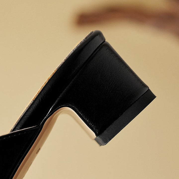 Anaïs | Mules en cuir à bout pointu