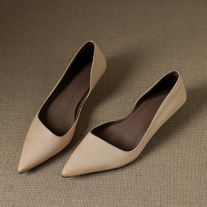 Arlette | Cuir Escarpins à Talon Kitten