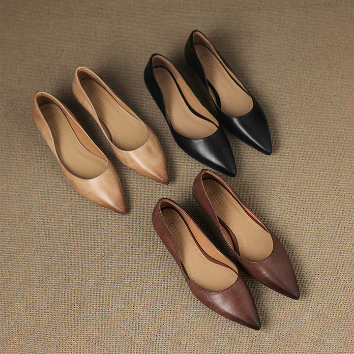 Andrée | Ballerines en Cuir Véritable