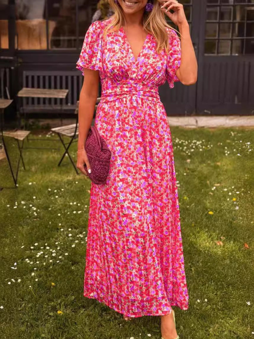 Élina | Robe longue fluide fleurie