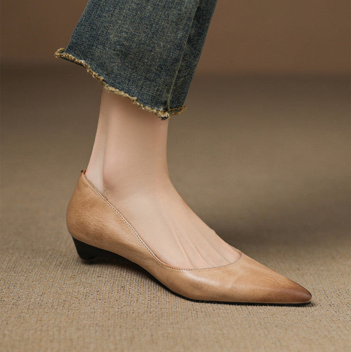 Andrée | Ballerines en Cuir Véritable