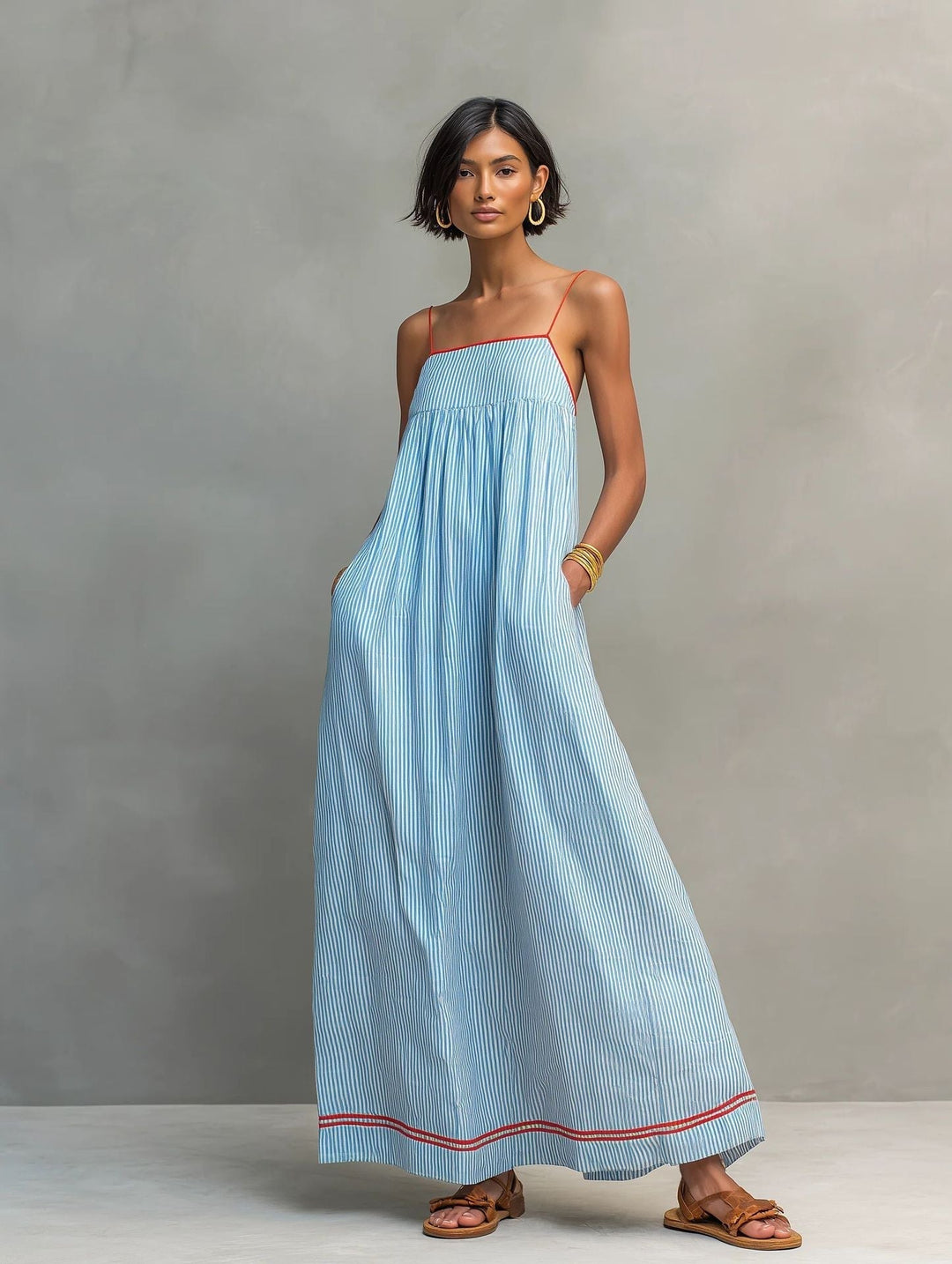 Amanda | Robe Longue Élégante Sans Manches