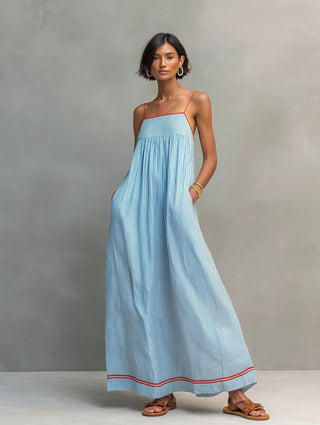 Amanda | Robe Longue Élégante Sans Manches