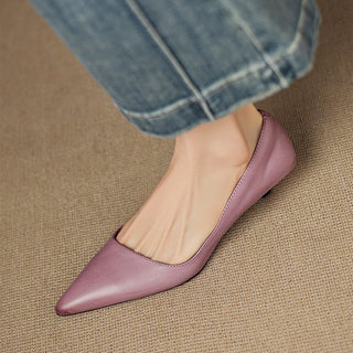 Arlette | Cuir Escarpins à Talon Kitten