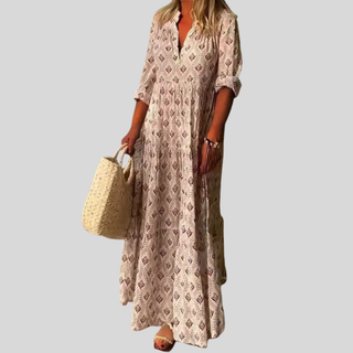 Marcilia | Robe maxi élégante à motif ethnique