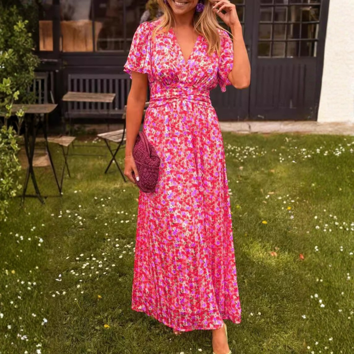 Élina | Robe longue fluide fleurie