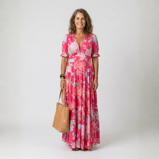 Léonie | Robe longue fluide fleurie