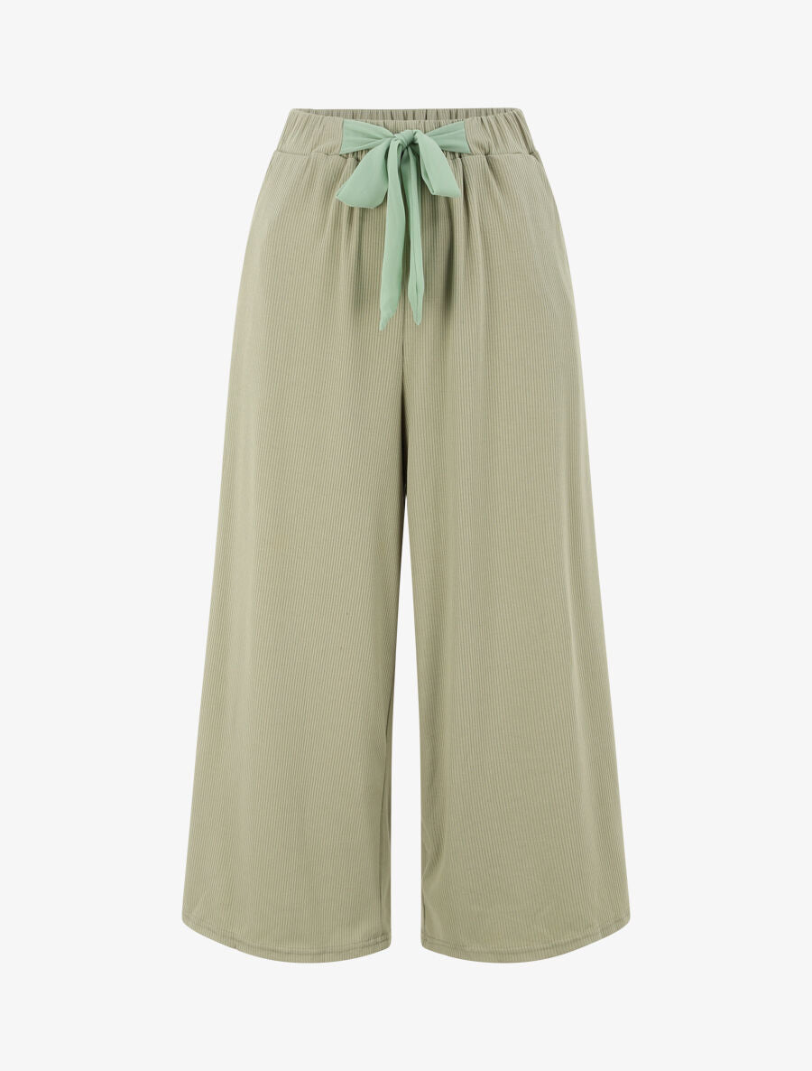 Pantalon ample uni - Kaki