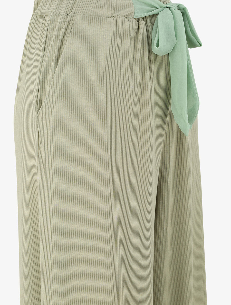 Pantalon ample uni - Kaki