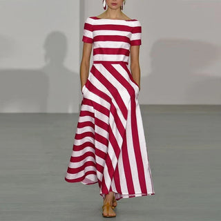 Marina | Robe maxi rayée élégante