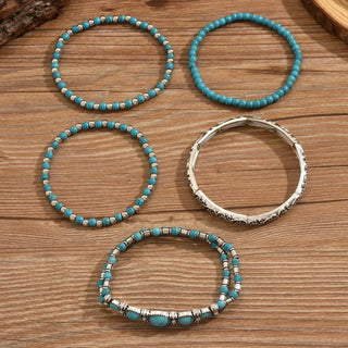Maëlys | Bracelet multi-rangs turquoise raffiné