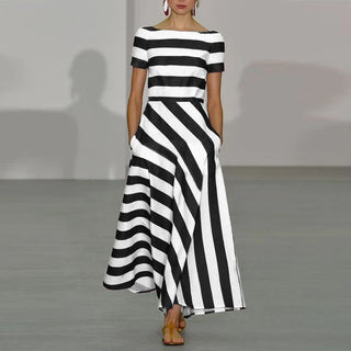 Marina | Robe maxi rayée élégante