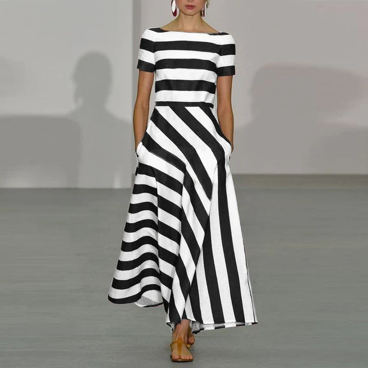 Marina | Robe maxi rayée élégante