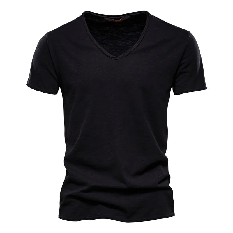 Juleas | Tee-shirt Uni Col V en Coton