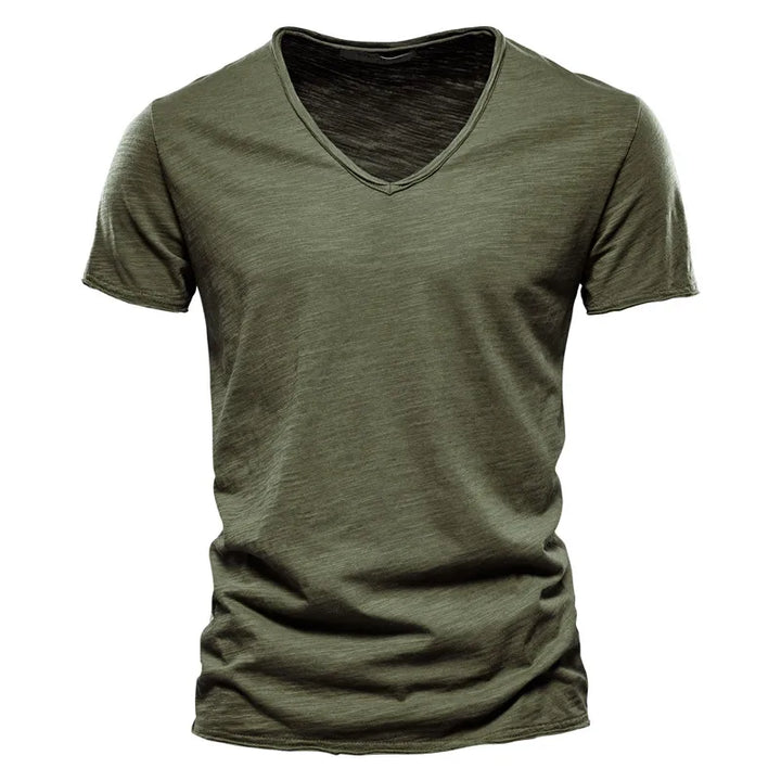 Juleas | Tee-shirt Uni Col V en Coton
