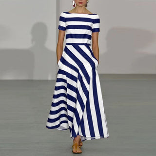 Marina | Robe maxi rayée élégante