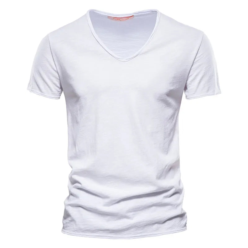 Juleas | Tee-shirt Uni Col V en Coton
