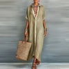 Gemma | Robe Chemise Longue Lin & Col Chemise