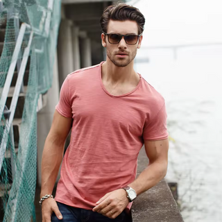 Juleas | Tee-shirt Uni Col V en Coton