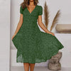 Sienna | Robe Midi Col V & Jupe Évasée Fluide