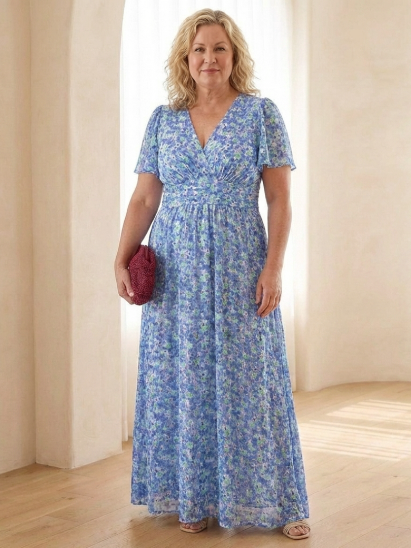 Élina | Robe longue fluide fleurie