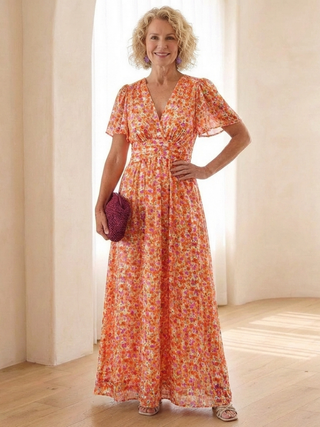 Élina | Robe longue fluide fleurie