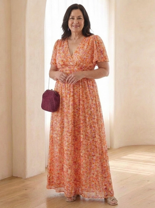 Élina | Robe longue fluide fleurie