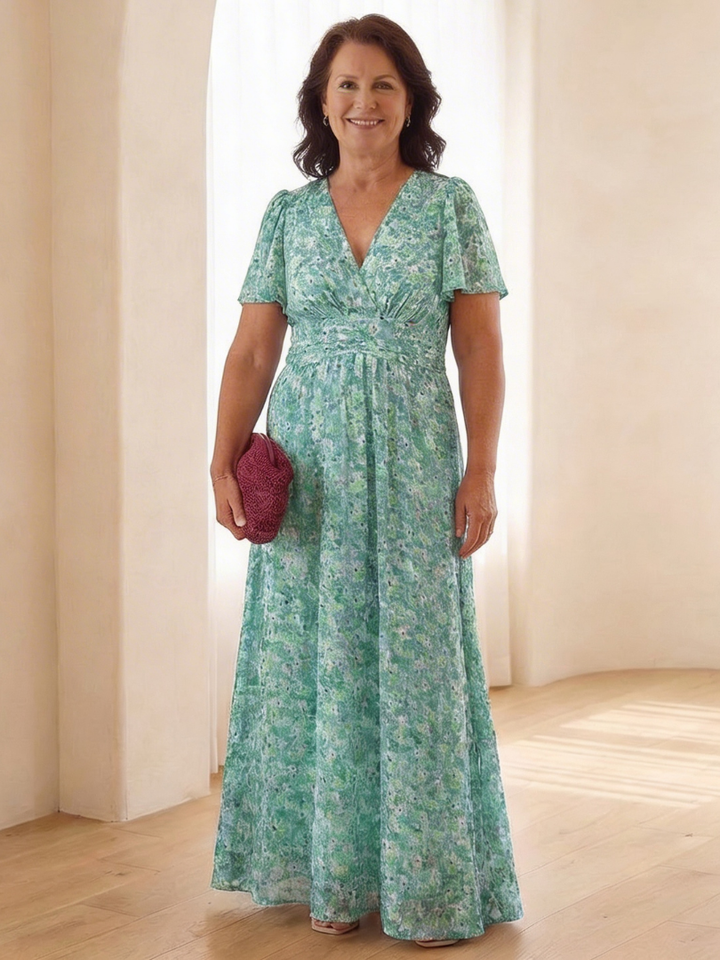 Élina | Robe longue fluide fleurie