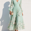 Odelia | Robe Midi Florale Élégante Fluide