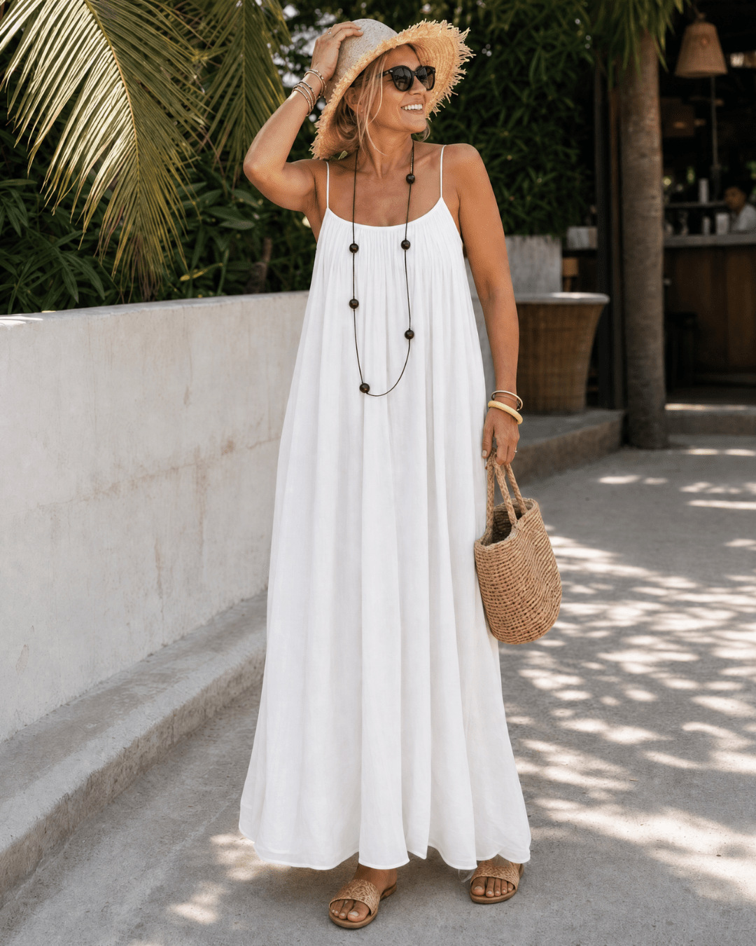Ella | Robe midi sans manches